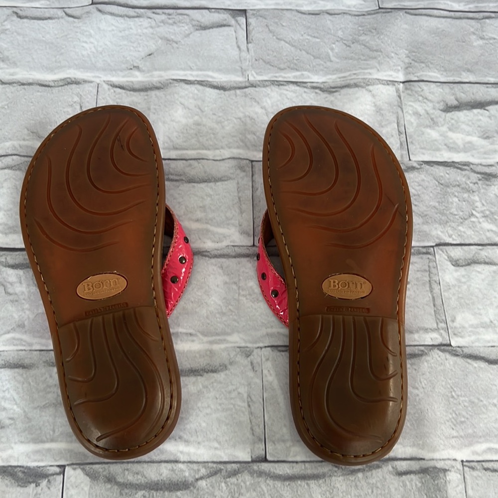 Born Hand crafted footwear pink thong sandals size 7 - Picture 6 of 8